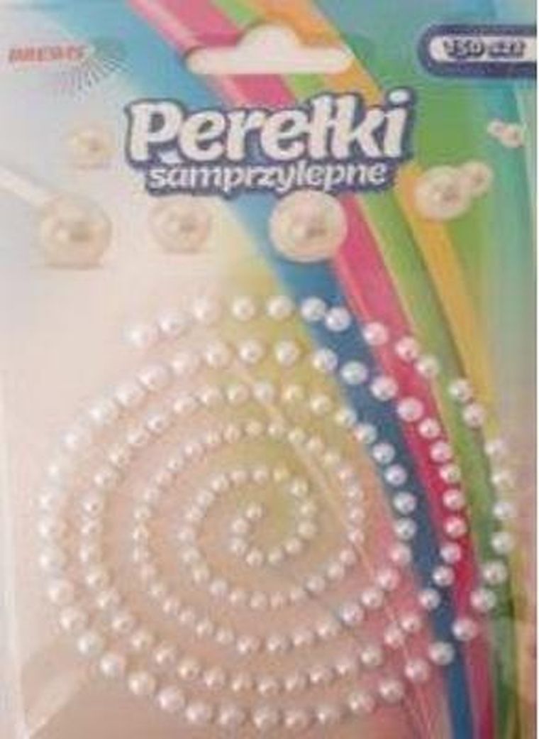 Brewis, perełki samoprzylepne, białe