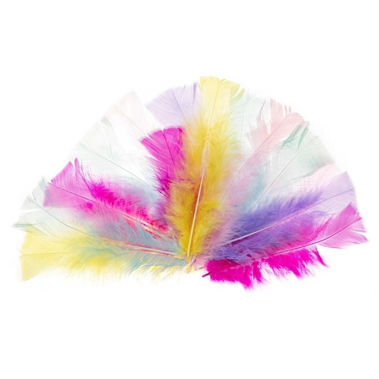 Brewis, piórka indycze ścięte, pastelowe, 10-15 cm