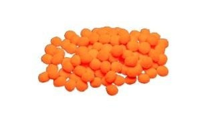 Brewis, pompony, pomarańczowe, 10 mm, 100 szt.