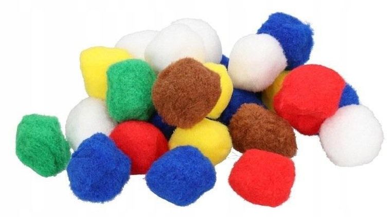 Brewis, pompony, puszyste, 5 cm, 24 szt.