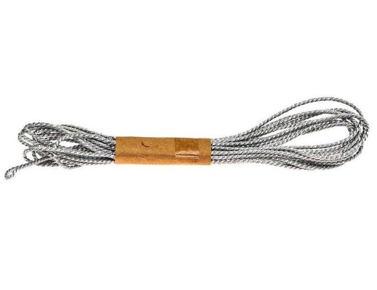 Brewis, sznurek pleciony, srebrny