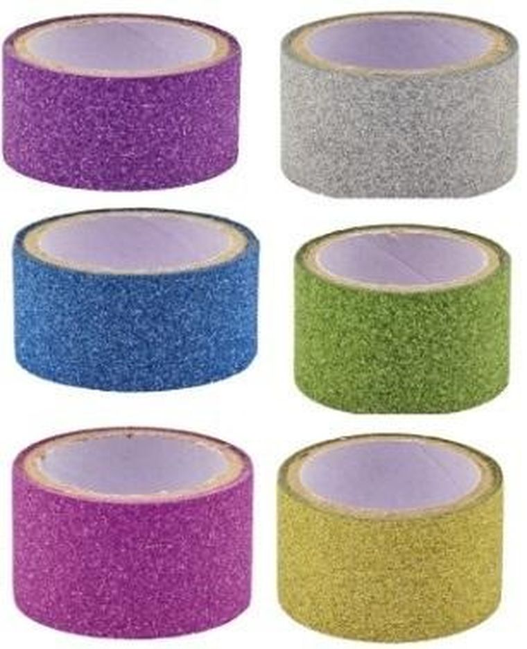 Brewis, taśma z brokatem, 18 mm, 6 szt.