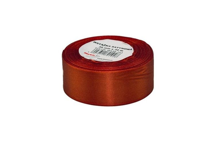 Brewis, wstążka satynowa, miedziana, 38mmx32m