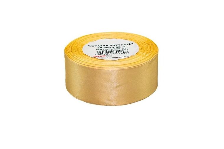 Brewis, wstążka satynowa, złota, 38mmx32m