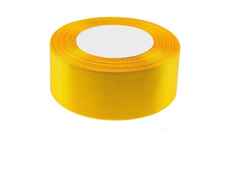 Brewis, wstążka satynowa, żółta, 50mmx32m