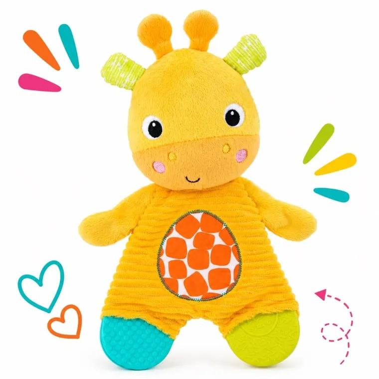 Bright Starts, Żyrafa, pluszowy gryzak, sensoryczna przytulanka