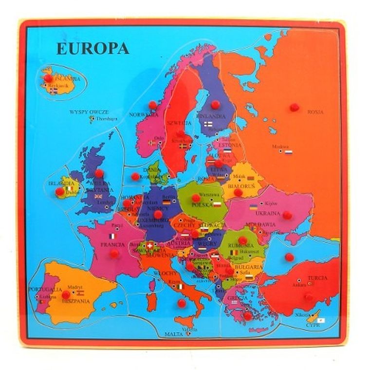 Brimarex, drewniana Mapa Europy