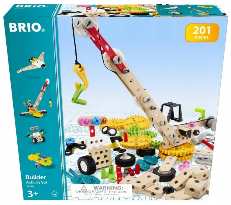 Brio, Builder Activity Set, klocki konstrukcyjne, 201 elementów