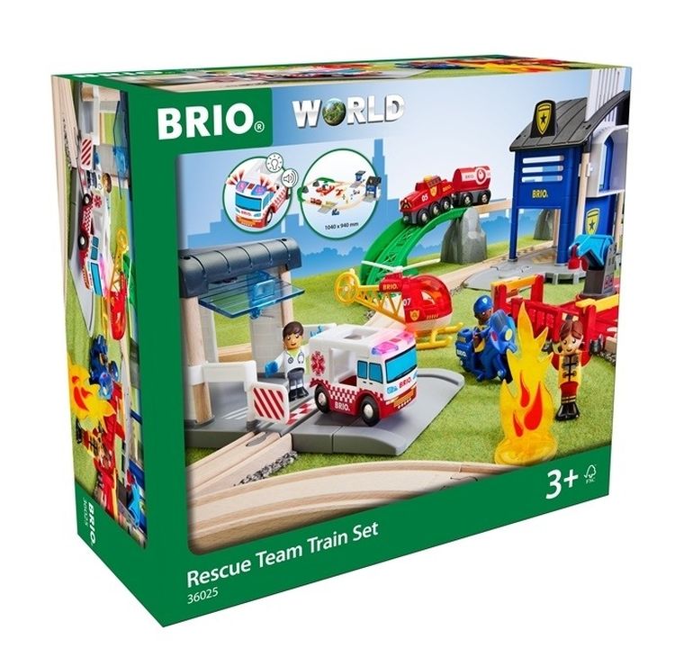 Brio World, Deluxe, Straż pożarna i policja, kolejka drewniana