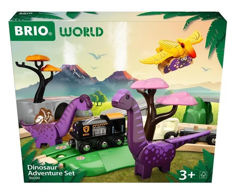 Brio World, Dino, Przygoda, pociąg do przewożenia dinozaurów, kolejka z figurkami