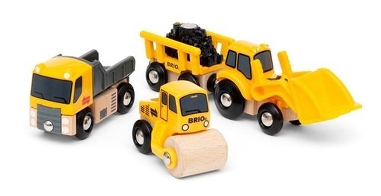 Brio, World, drewniane pojazdy budowlane
