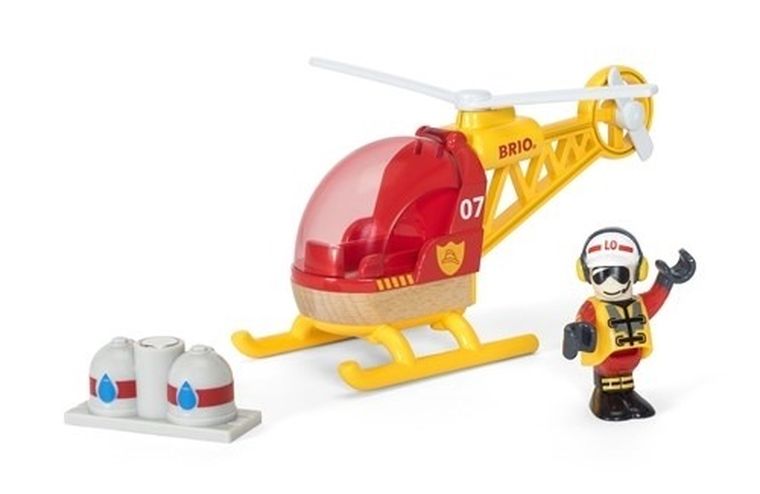 Brio World, Helikopter straży pożarnej, zabawka drewniana
