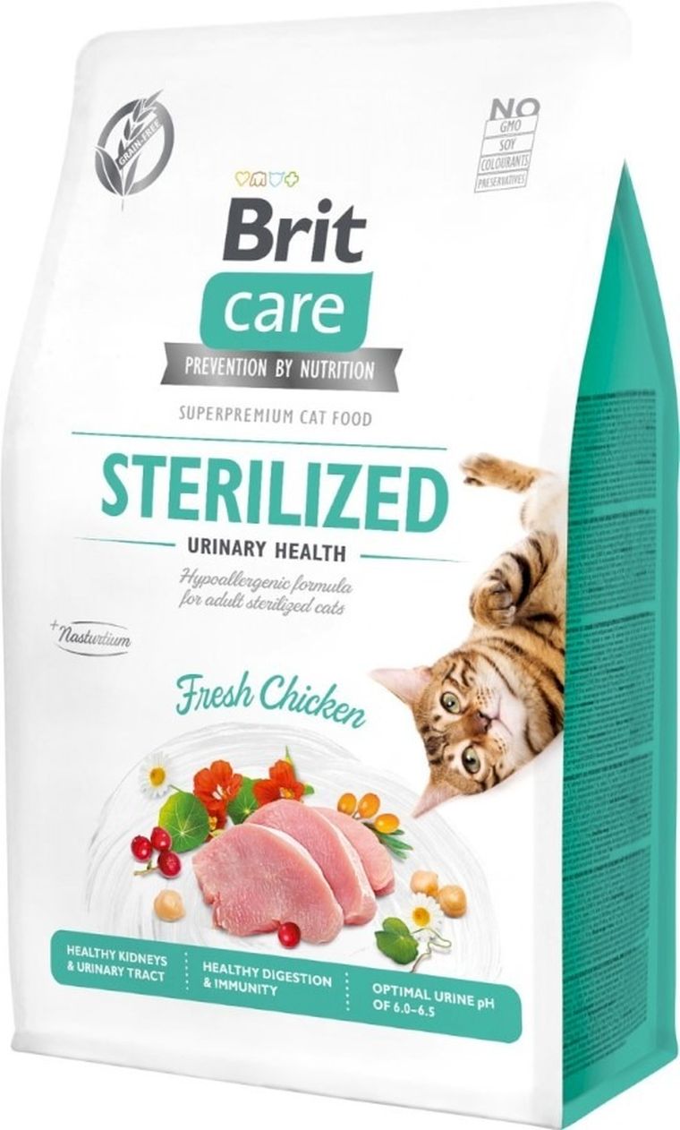 Brit Care, Cat Grain-Free, Sterilized Urinary Health, karma dla kotów, 2 kg
