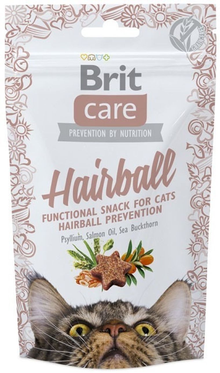 Brit Care Cat, Snack Hairball, przysmak odkłaczający, 50g