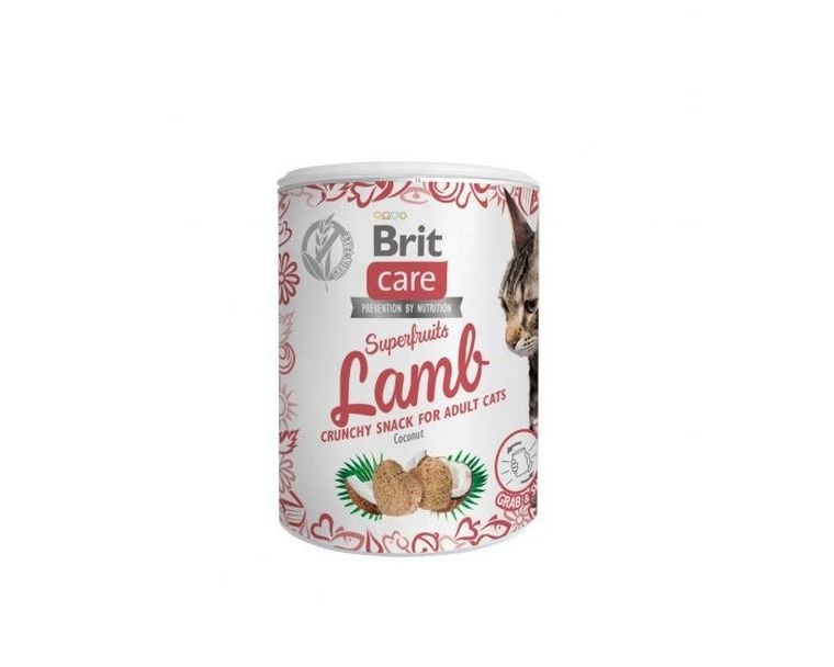 Brit, Care, Cat, Snack, smakołyki dla kota, superfruits, lamb, 100g