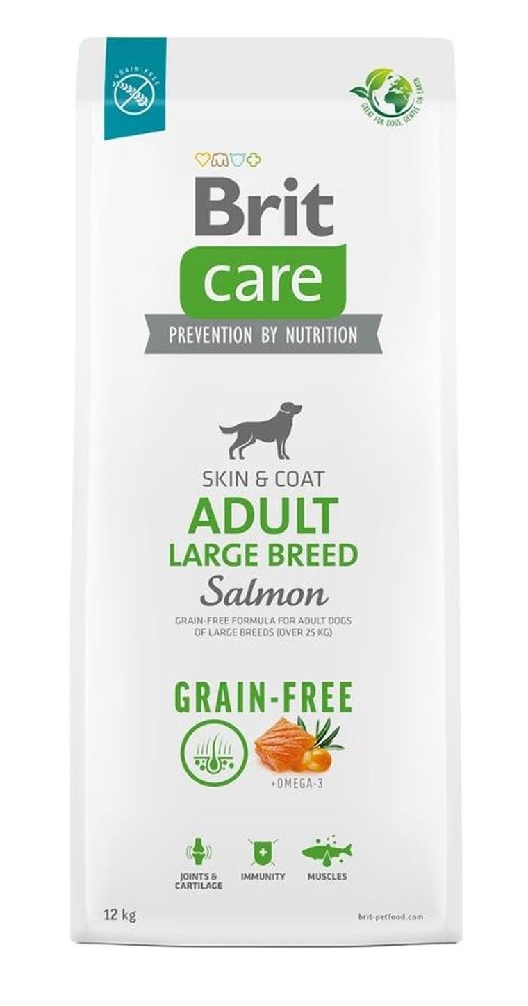 Brit, Care Grain-Free Adult Salmon, Large Breed, karma sucha dla psa, 12kg