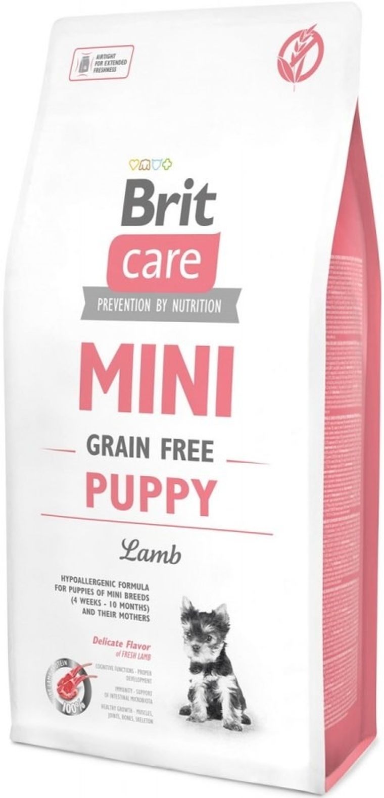 Brit Care, Mini Grain Free, karma bez zbóż dla szczeniąt ras miniaturowych oraz ich matek, jagnięcina, 7 kg
