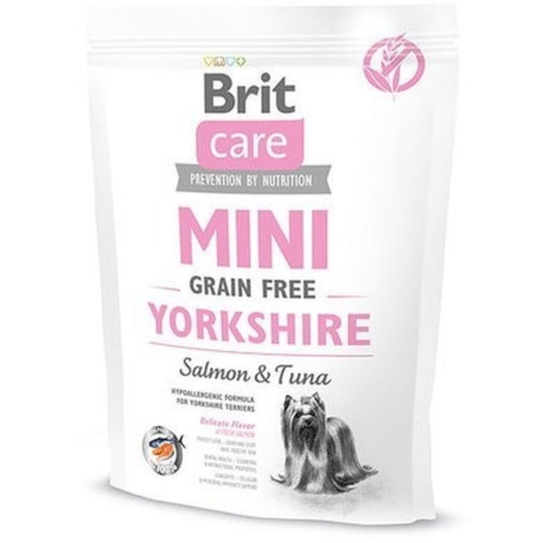 Brit Care, Mini Grain Free, Yorkshire, Salmon&Tuna, karma sucha dla psa, 400g