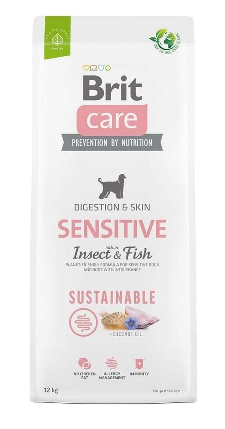 Brit Care, Sustainable Sensitive, Insect & Fish, sucha karma dla psa, 12 kg
