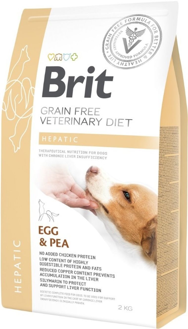 Brit Grain Free Veterinary Diet, Hepatic Dog, karma bezzbożowa dla psa, 2kg