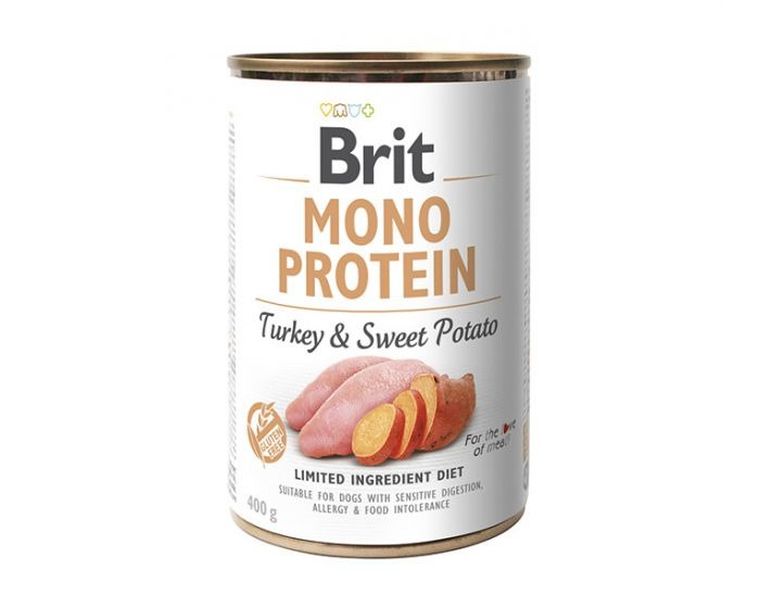 Brit, Mono Protein, karma dla psa, indyk z batatem, 400g