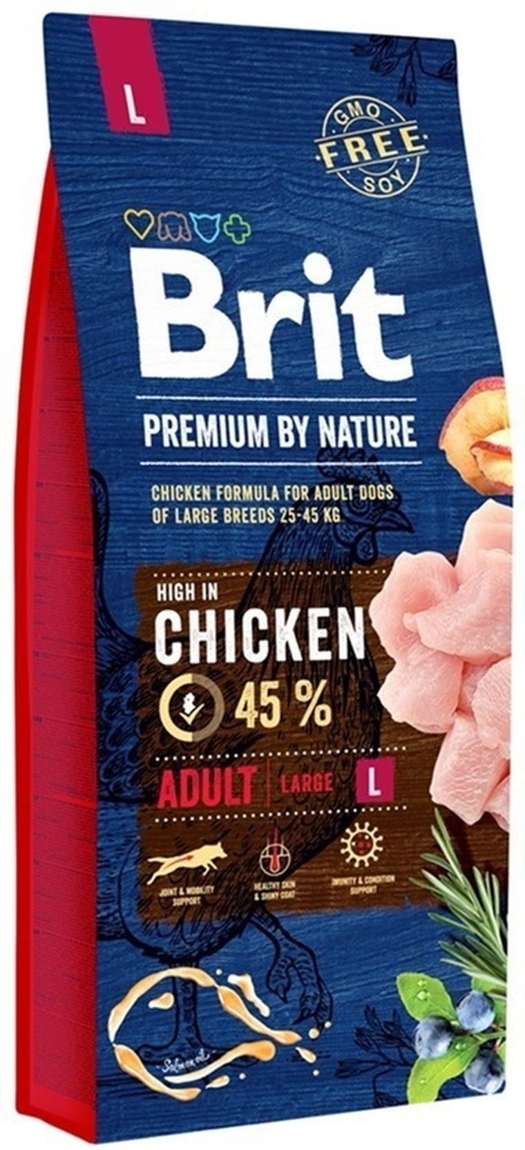 Brit, Premium by Nature, Adult Large, karma sucha dla psa, 15 kg