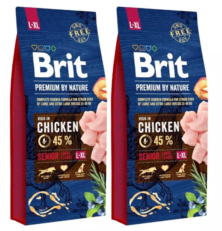 Brit, Premium by Nature, Senior, karma dla starszych psów ras dużych i olbrzymich, 2-15 kg