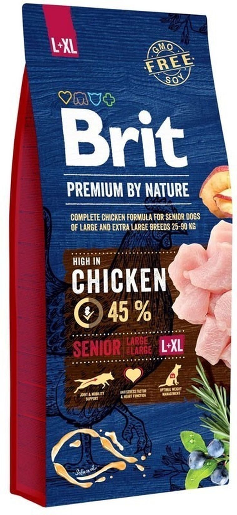 Brit, Premium by Nature, Senior Large + Extra Large, karma sucha dla psa, 15 kg