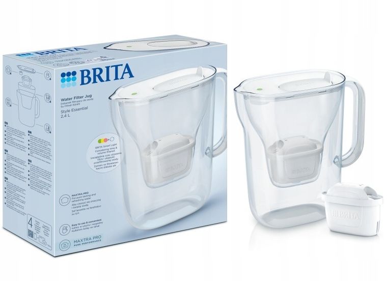 Brita, dzbanek filtrujący, biały, Style Essential + wkład, Maxtra Pro PP, 1 szt.
