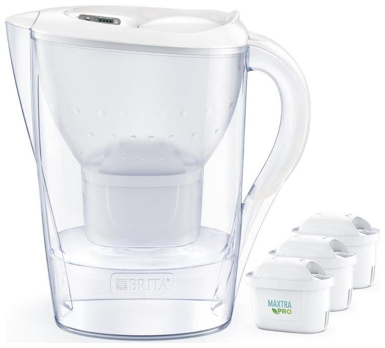 Brita, dzbanek filtrujący, Marella+3 Maxtra Pro Pp, biały, 2.4l