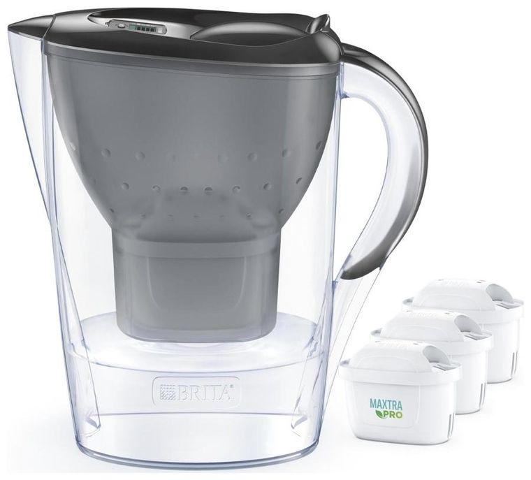 Brita, dzbanek filtrujący, Marella+3 Maxtra Pro Pp, grafitowy, 2.4l