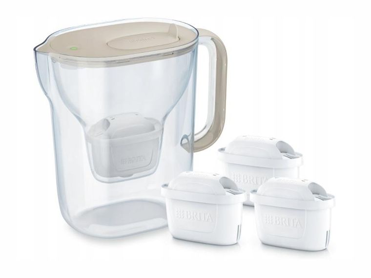 Brita, Essential XL, dzbanek filtrujący, 3 wkłady, piaskowy