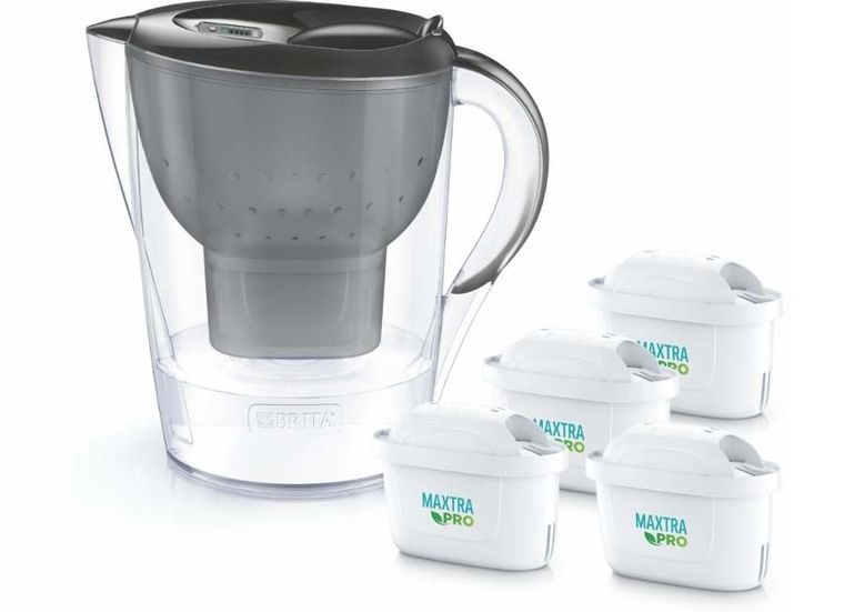 Brita, Marella, dzbanek filtrujący, 4 wkłady MaxtraPro PP, grafitowy, 2,4l