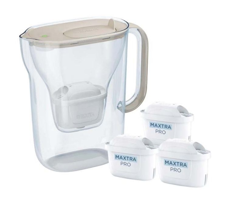 Brita, Style Essential, dzbanek filtrujący, 3 wkłady MaxtraPro PP, piaskowy