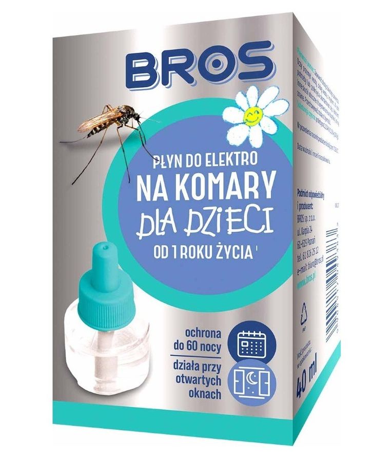 Bros, płyn do elektro na komary dla dzieci od 1 roku życia, 60 nocy