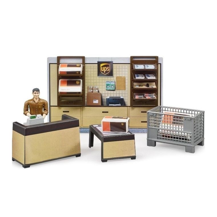 Bruder, Centrum logistyczne UPS, figurka z akcesoriami