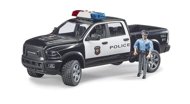 Bruder, Dodge RAM 2500, pojazd policyjny + figurka, 1:16