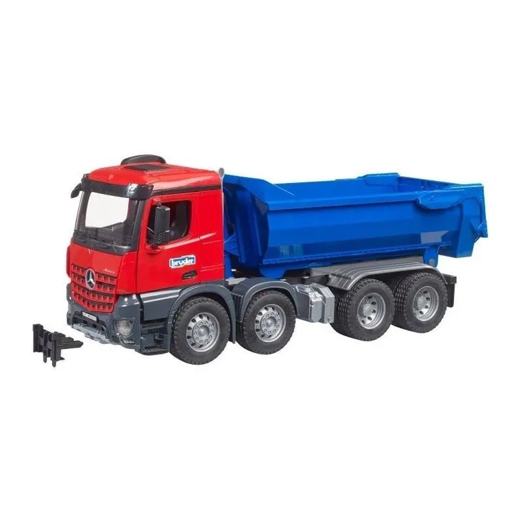 Bruder, Mercedes Benz Arocs, wywrotka, pojazd budowlany, niebieski, 1:16