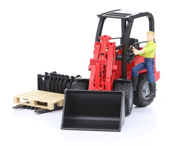 Bruder, Schaffer Hoflader, ładowarka z figurką