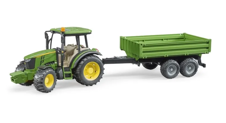 Bruder, Traktor John Deere 5115M z przyczepą wywrotką