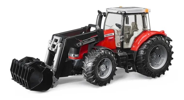 Bruder, Traktor Massey Ferguson 7600 z ładowaczem, pojazd rolniczy