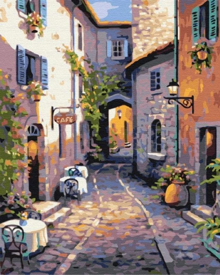 Brushme, malowanie po numerach, cicha ulica, 40-50 cm