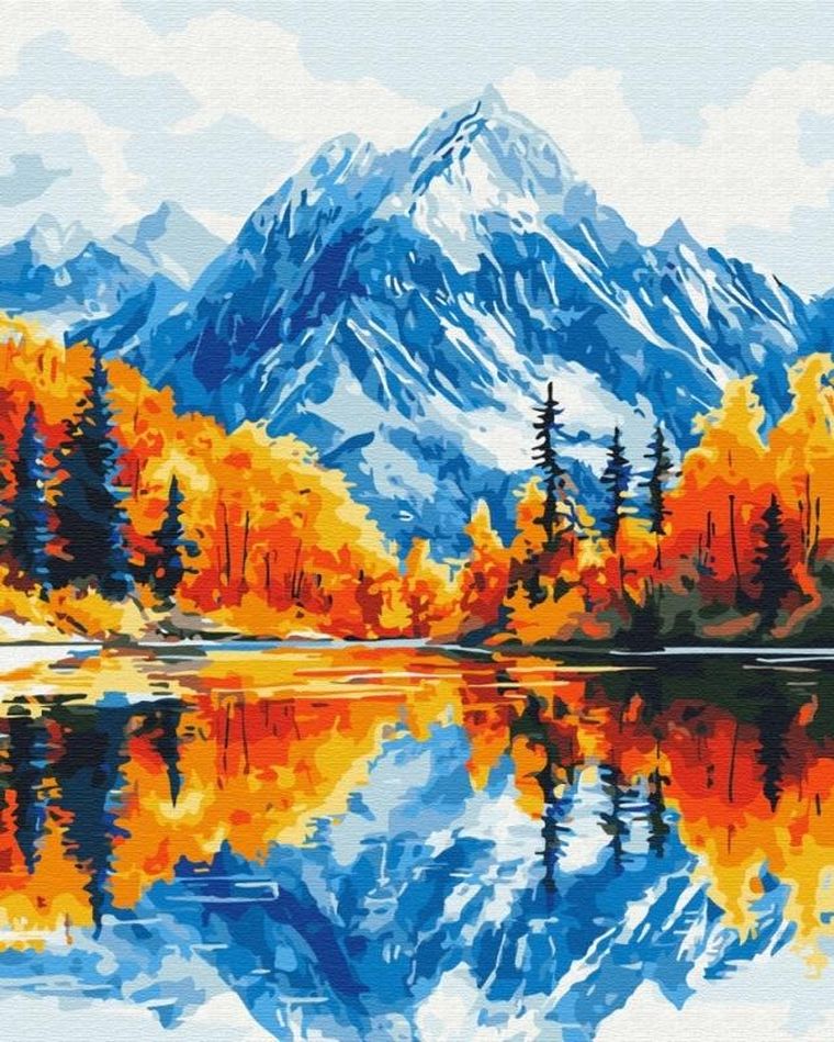 Brushme, malowanie po numerach, jesień w górach, 40-50 cm