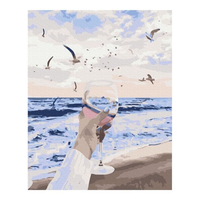 Brushme, malowanie po numerach, morze w szklance, 40-50 cm