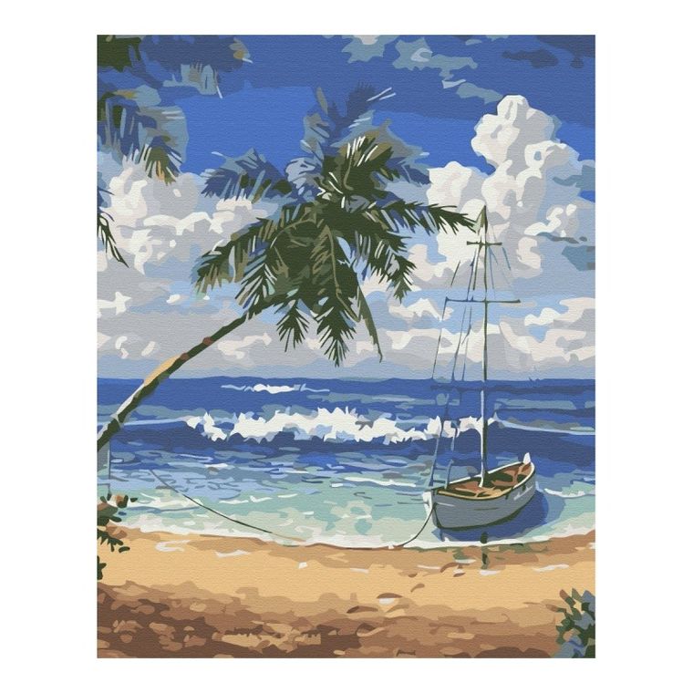 Brushme, malowanie po numerach, rajska wyspa, 40-50 cm