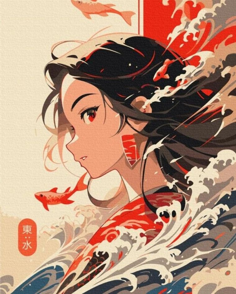 Brushme, malowanie po numerach, żywioł wody, 40-50 cm