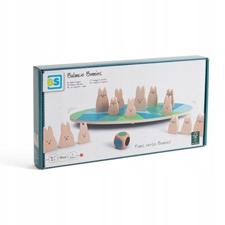 Bs Toys, Balansujące króliczki, drewniana gra zręcznościowa