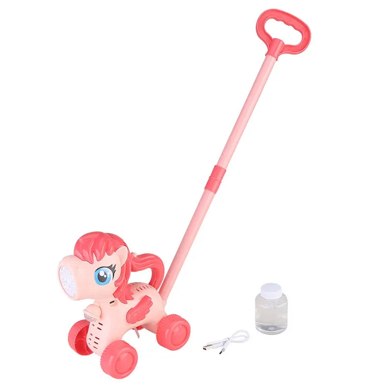 Bubble Unicorn, kucyk do baniek mydlanych, pchacz