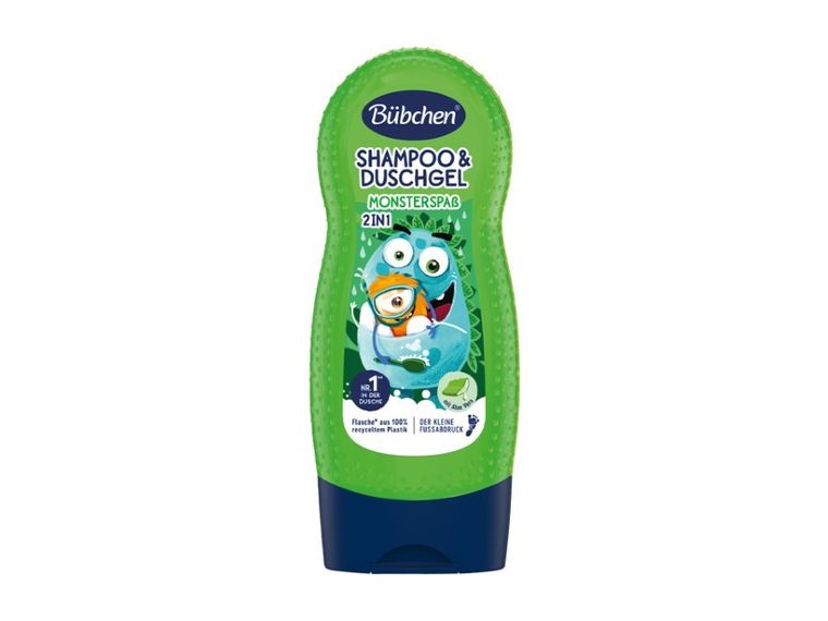Bubchen, Monsterfun, 2w1, łagodny szampon i żel pod prysznic, 3l+, 230 ml