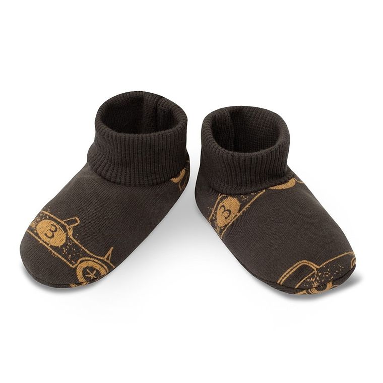 Buciki niechodki chłopięce, brązowe, Pinokio